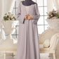 Lilac Shrug Embroidered Abaya