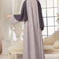 Lilac Shrug Embroidered Abaya