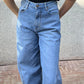 Blue Wash Skater Fit Jeans Women