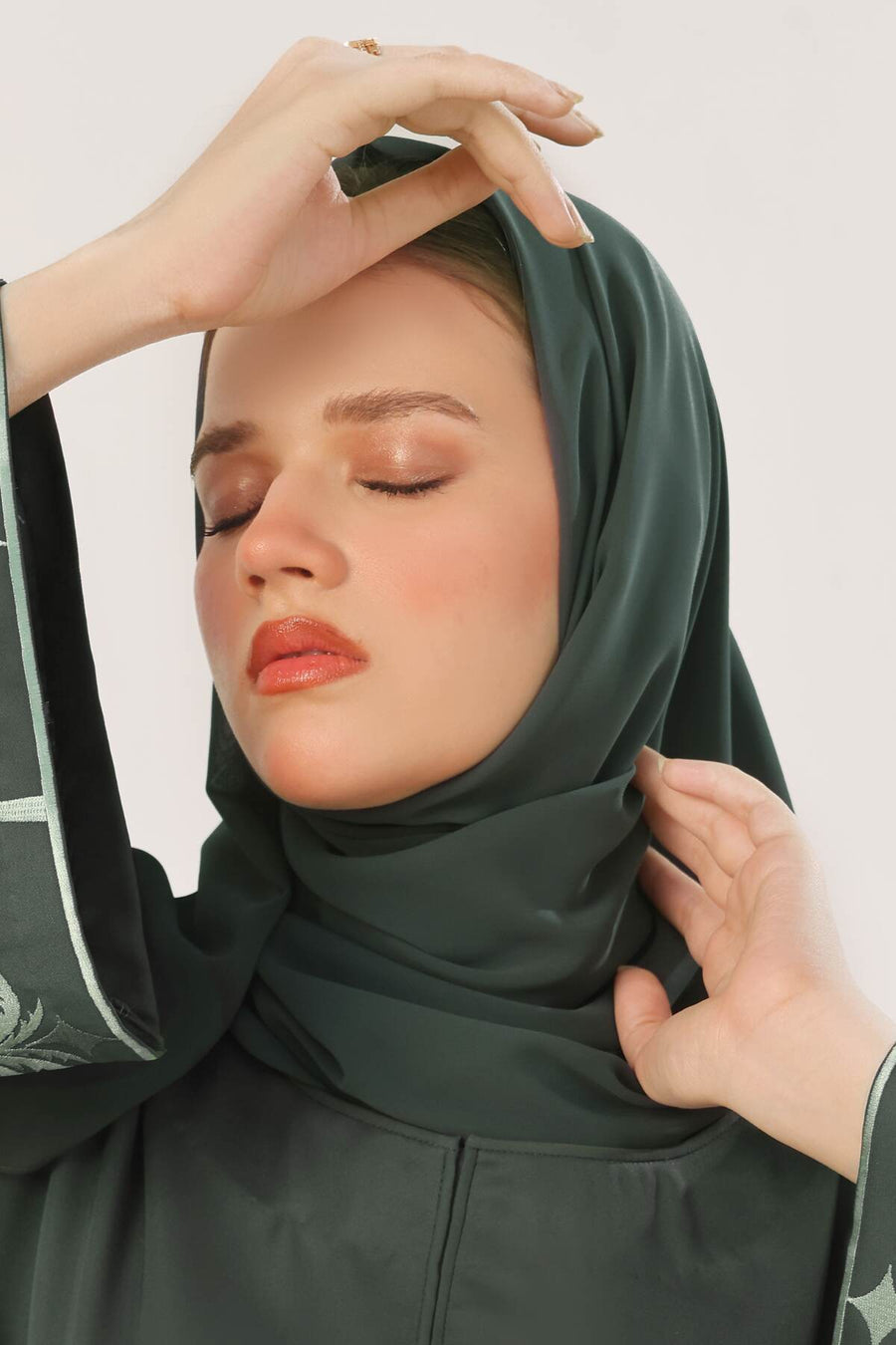 Lunar Green Georgette Hijab