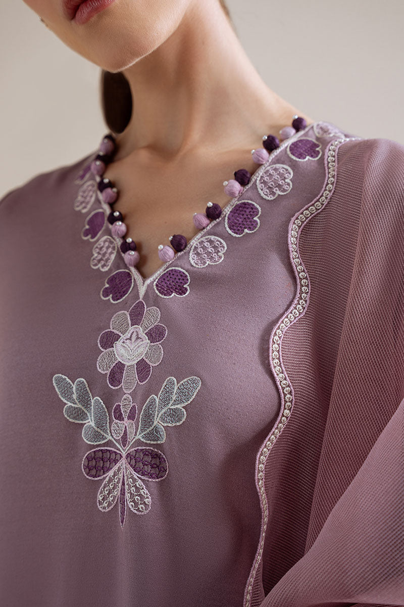 PURPLE HAZE-3PC (SHIRT, TROUSER & DUPATTA)