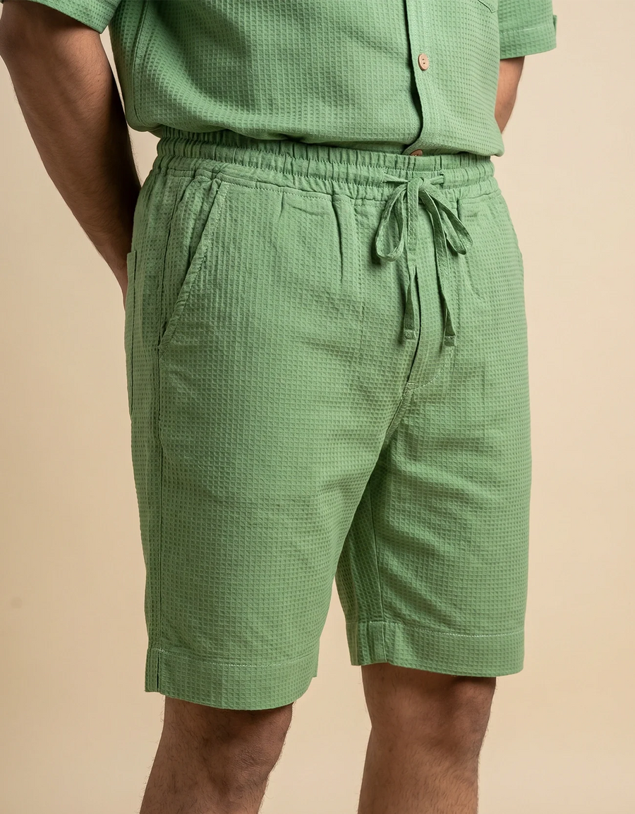 WAFFLE TEXTURED MEN'S SHORTS