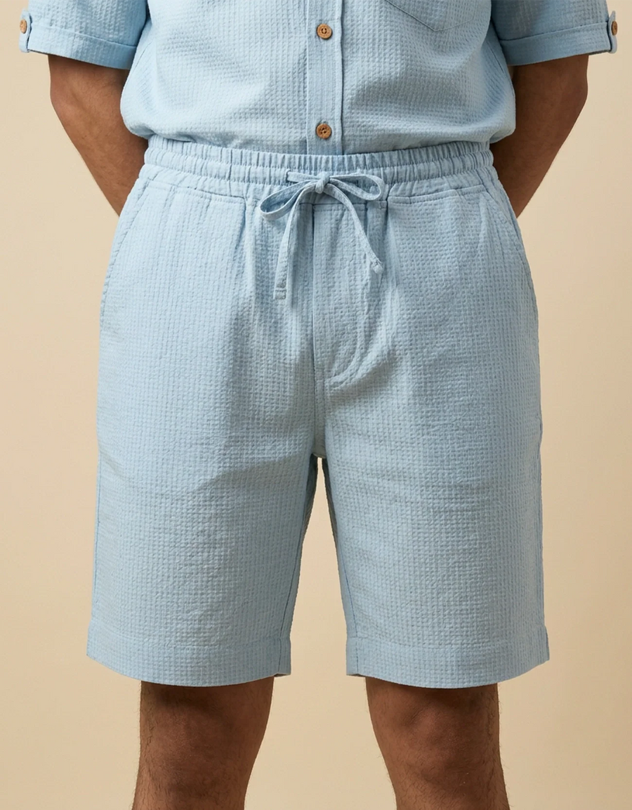 WAFFLE TEXTURED MEN'S SHORTS