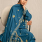MYSTIC TEAL-3PC (SHIRT, TROUSER & DUPATTA)