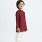 Maroon Cotton Kurta Trouser - Kids