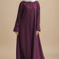 Mauve Pleated Abaya