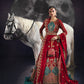 rang-e-bahar Chiffon Cherry red 4Pc suit AD-004-S