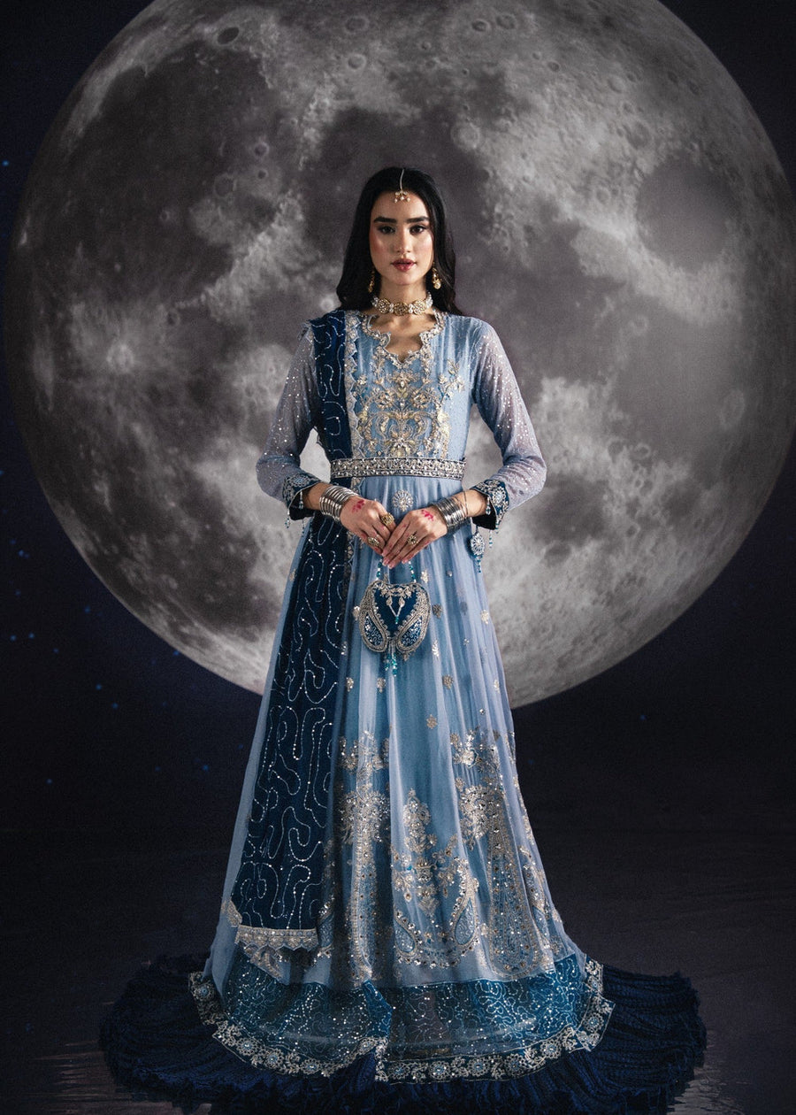 rang-e-bahar Chiffon Ice blue 4Pc suit SJ-1008-S