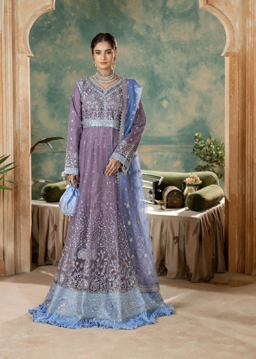 rang-e-bahar net mauve 4Pc suit SJ-1024-S