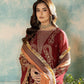 rang-e-bahar Chiffon Maroon 4Pc suit SJ-1025-S