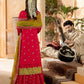 rang-e-bahar Chiffon Ruby red 4Pc suit SJ-1029-S