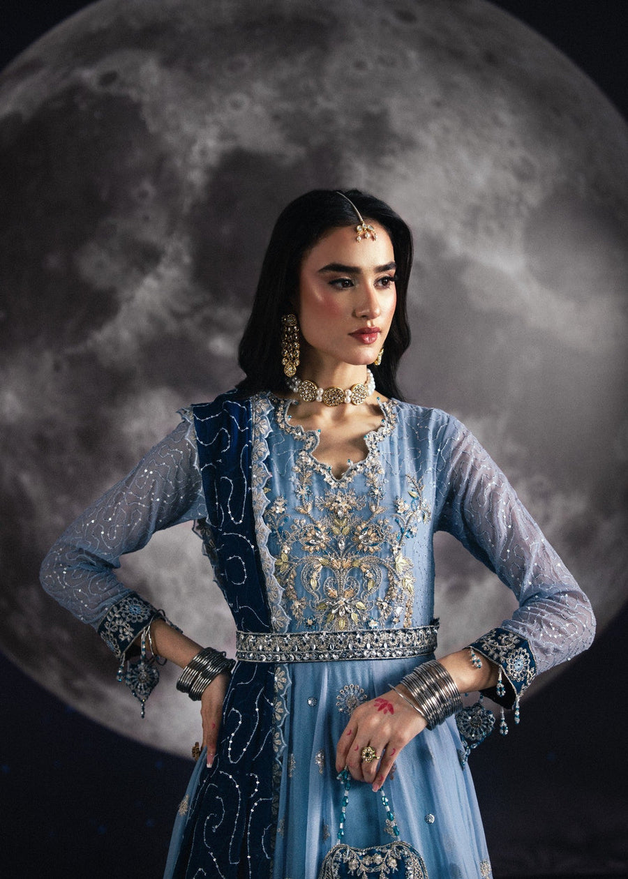 rang-e-bahar Chiffon Ice blue 4Pc suit SJ-1008-S
