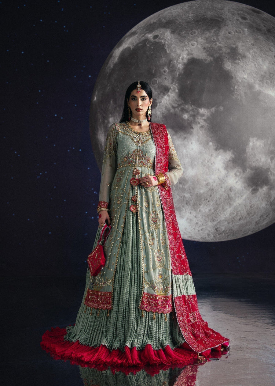rang-e-bahar Chiffon Pastel green 4Pc suit SJ-1007-S