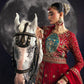 rang-e-bahar Chiffon Cherry red 4Pc suit AD-004-S