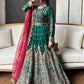 rang-e-bahar Chiffon Dark green 4Pc suit AD-002-S