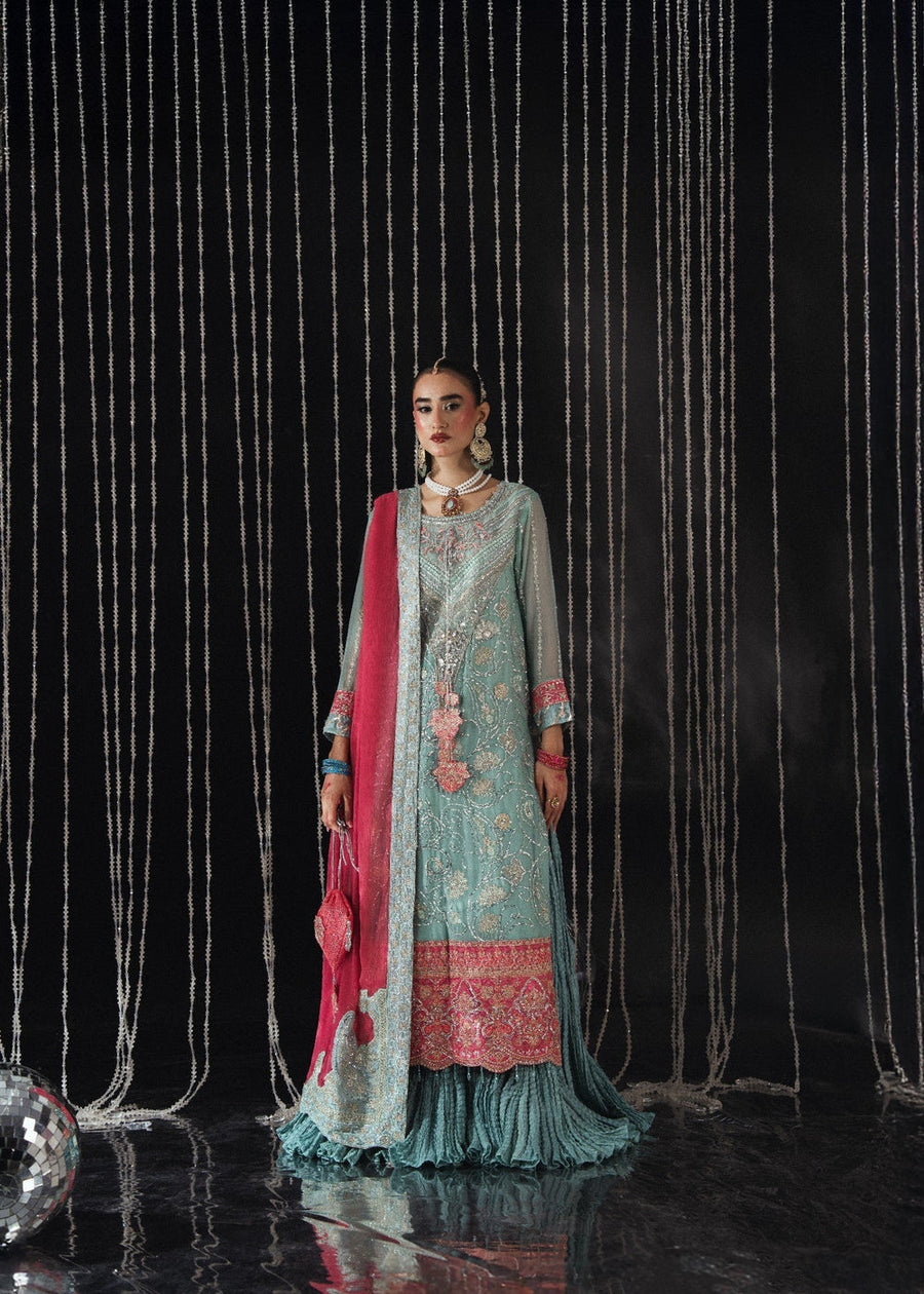 rang-e-bahar Chiffon Ice blue 4Pc suit SJ-1005-S