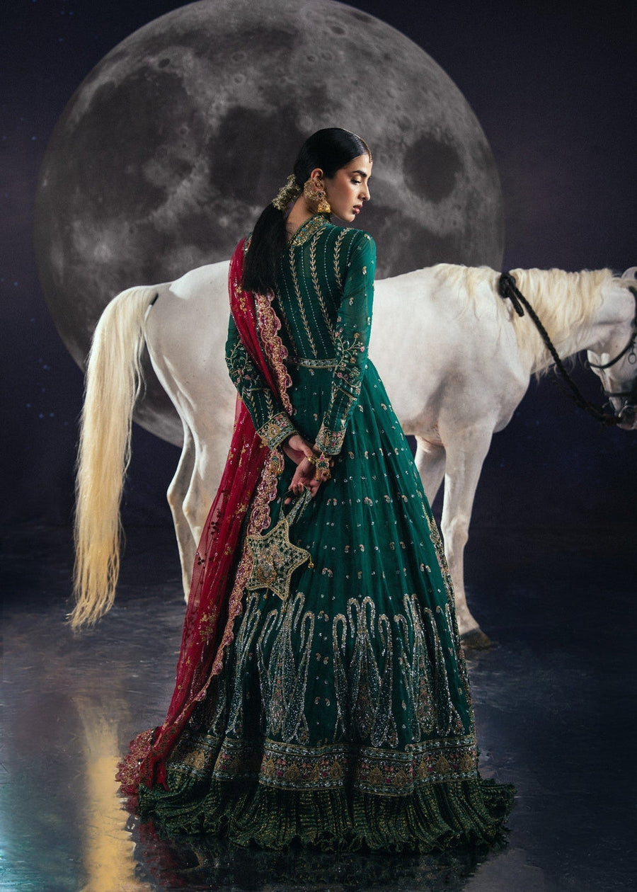 rang-e-bahar Chiffon Dark green 4Pc suit AD-002-S