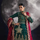 rang-e-bahar Chiffon Dark green 4Pc suit AD-002-S