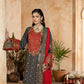 rang-e-bahar Chiffon Grey 4Pc suit SJ-1030-S