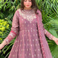 rang-e-bahar Georgette chiffon Peach Mauve pink 3Pc suit MARTINA-S