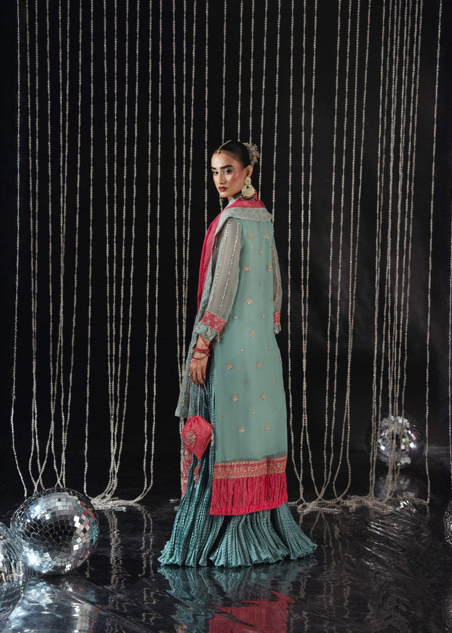 rang-e-bahar Chiffon Ice blue 4Pc suit SJ-1005-S