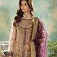 rang-e-bahar net Peach pink 4Pc suit SJ-1028-S