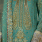 rang-e-bahar Chiffon Green 4Pc suit SJ-1022-S