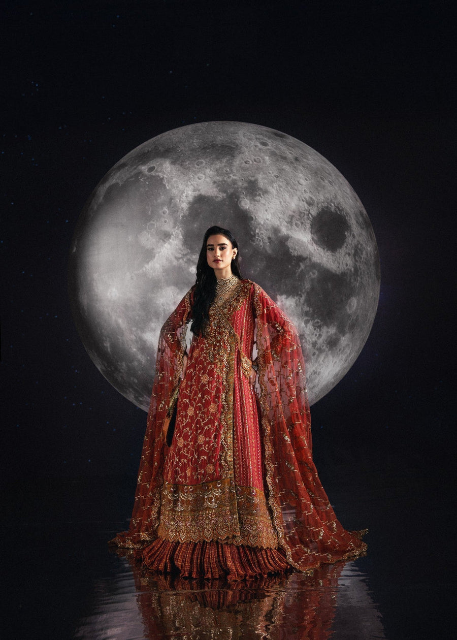 rang-e-bahar Chiffon Burnt orange 4Pc suit AD-005-S
