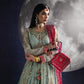rang-e-bahar Chiffon Pastel green 4Pc suit SJ-1007-S