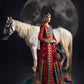rang-e-bahar Chiffon Cherry red 4Pc suit AD-004-S