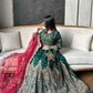 rang-e-bahar Chiffon Dark green 4Pc suit AD-002-S