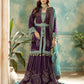 rang-e-bahar Chiffon Plum 4Pc suit SJ-1023-S