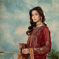 rang-e-bahar Chiffon Maroon 4Pc suit SJ-1025-S