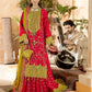 rang-e-bahar Chiffon Ruby red 4Pc suit SJ-1029-S