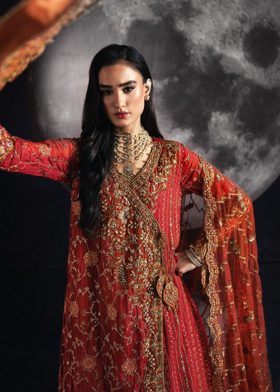 rang-e-bahar Chiffon Burnt orange 4Pc suit AD-005-S