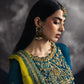 rang-e-bahar Chiffon Teal 4Pc suit SJ-1003-S