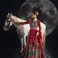 rang-e-bahar Chiffon Cherry red 4Pc suit AD-004-S