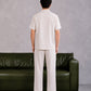 Beige Cotton Blended Coord Set - 2PC - Men
