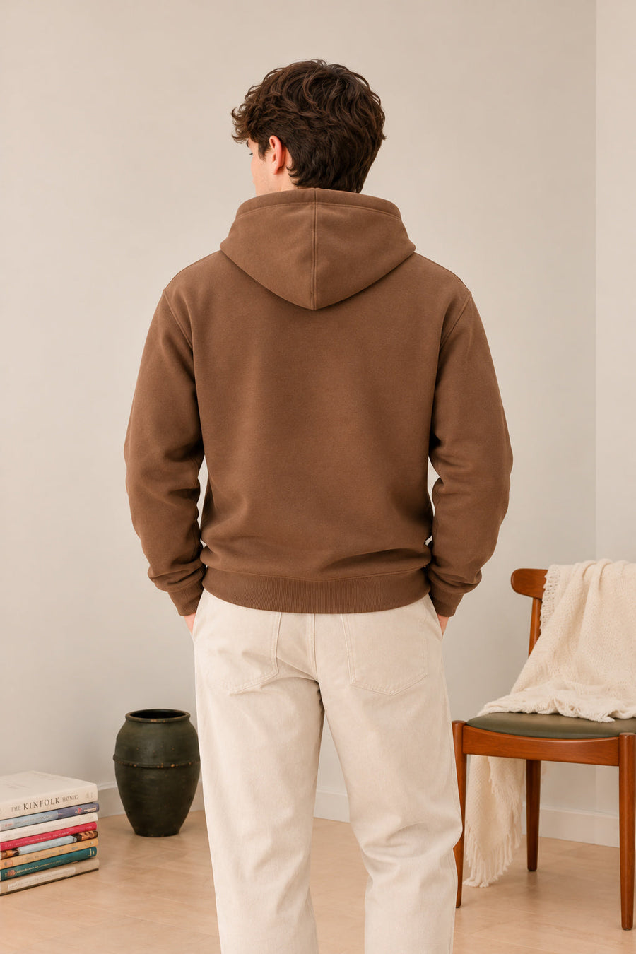 Fondent Brown Fleece Hoodie