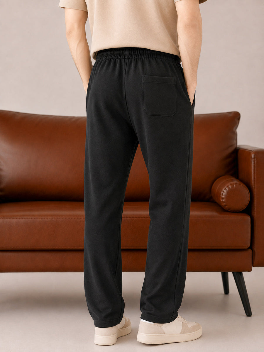 Black Straight Leg Trousers