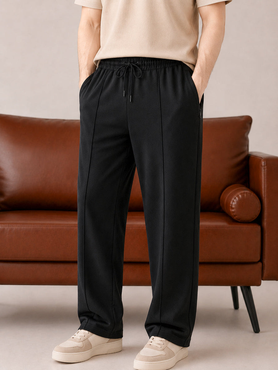 Black Straight Leg Trousers
