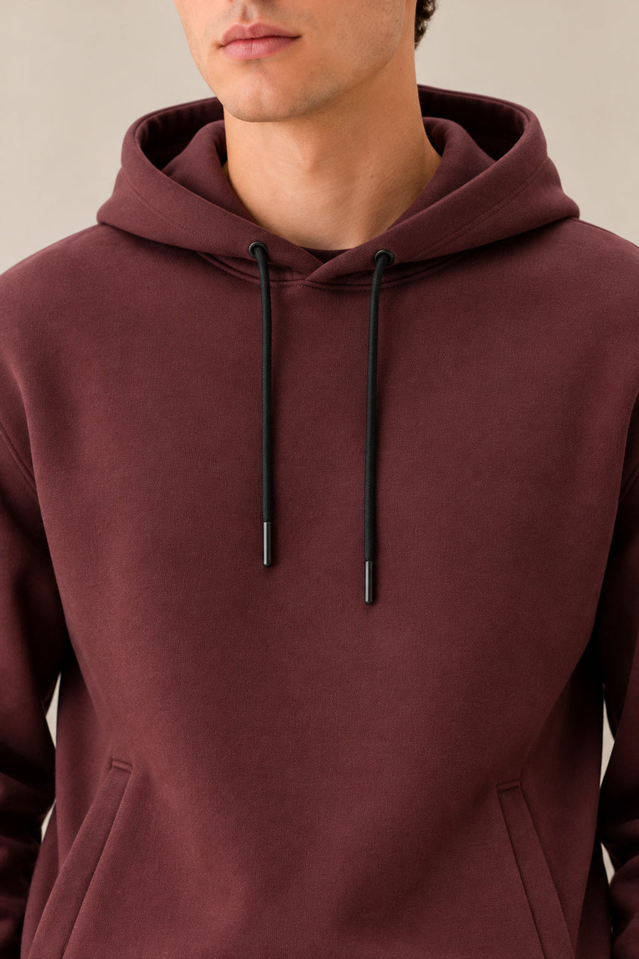 Deep Burgundy Fleece Hoodie