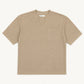 Beige V-neck Henley - Men