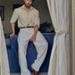 Beige Denim Shirt
