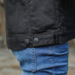 Black Button Down Jacket-Him
