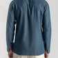Blue Denim Shirt Band Collar