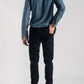 Blue Denim Shirt Band Collar