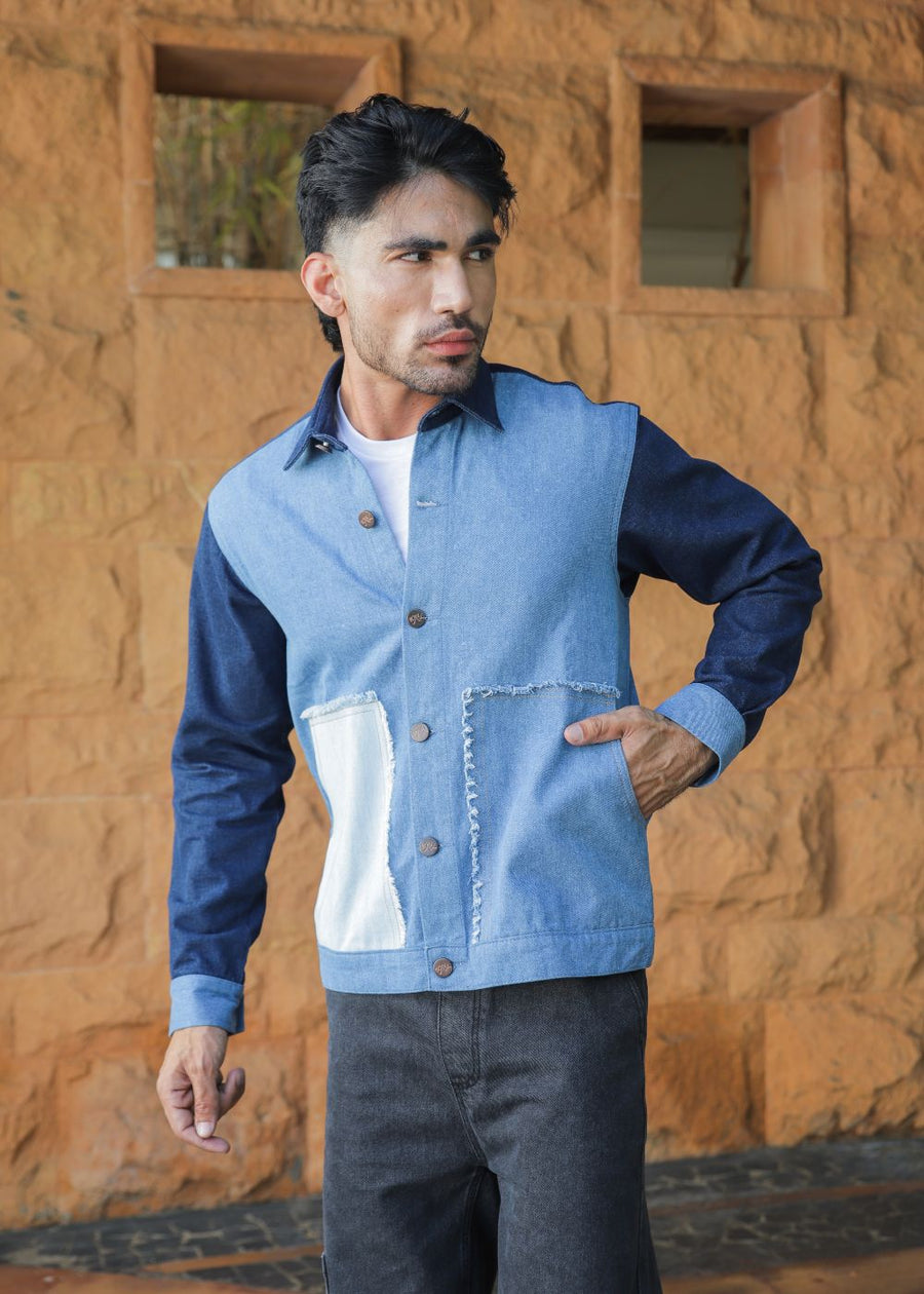 Multi-Tone Patched Jacket Him