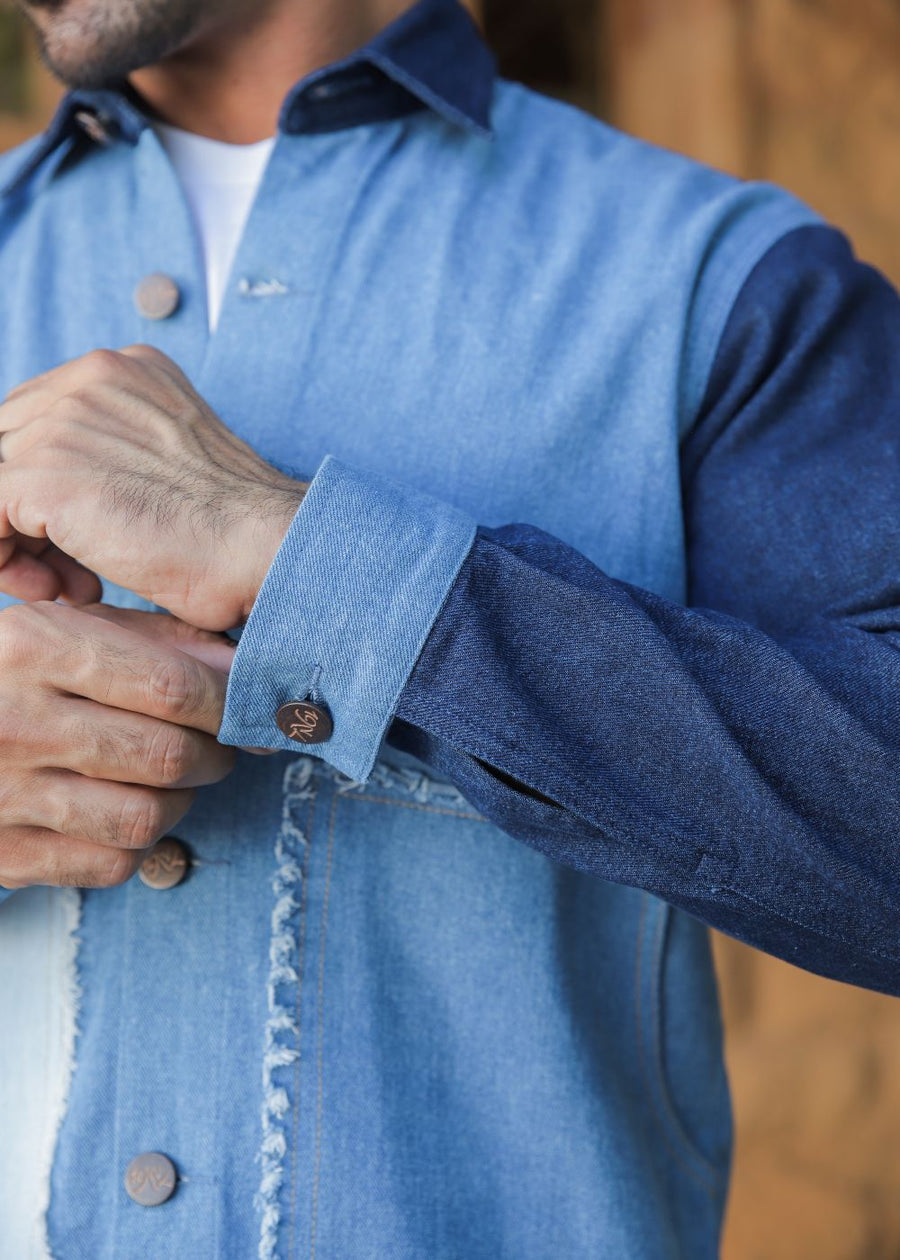 Multi-Tone Patched Jacket Him