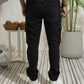 Black Cargo Denim Joggers